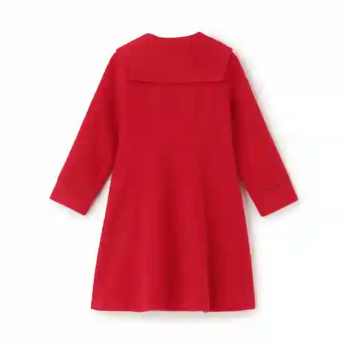 リボンカラー ウールコートの画像2