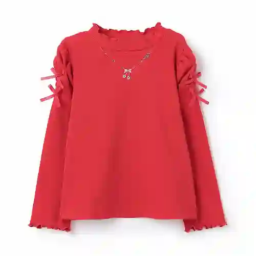 ネックレス刺しゅう プチハイネック 長袖Tシャツの画像10