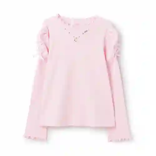 ネックレス刺しゅう プチハイネック 長袖Tシャツの画像3