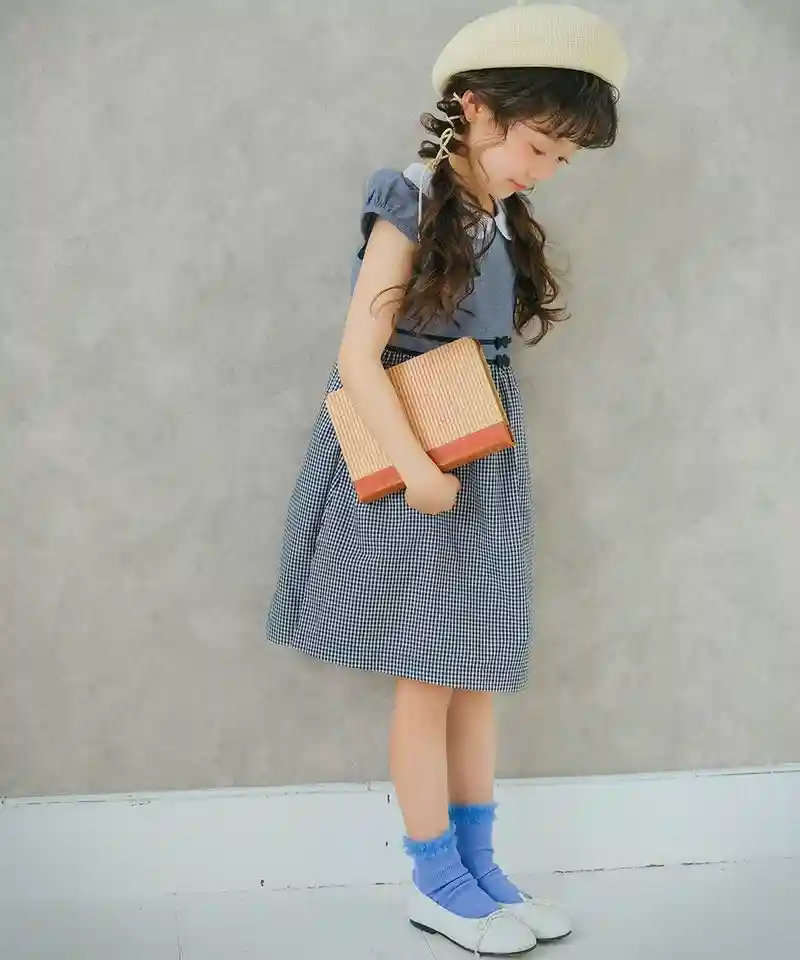 ギンガムチェック柄襟付きワンピースの画像2