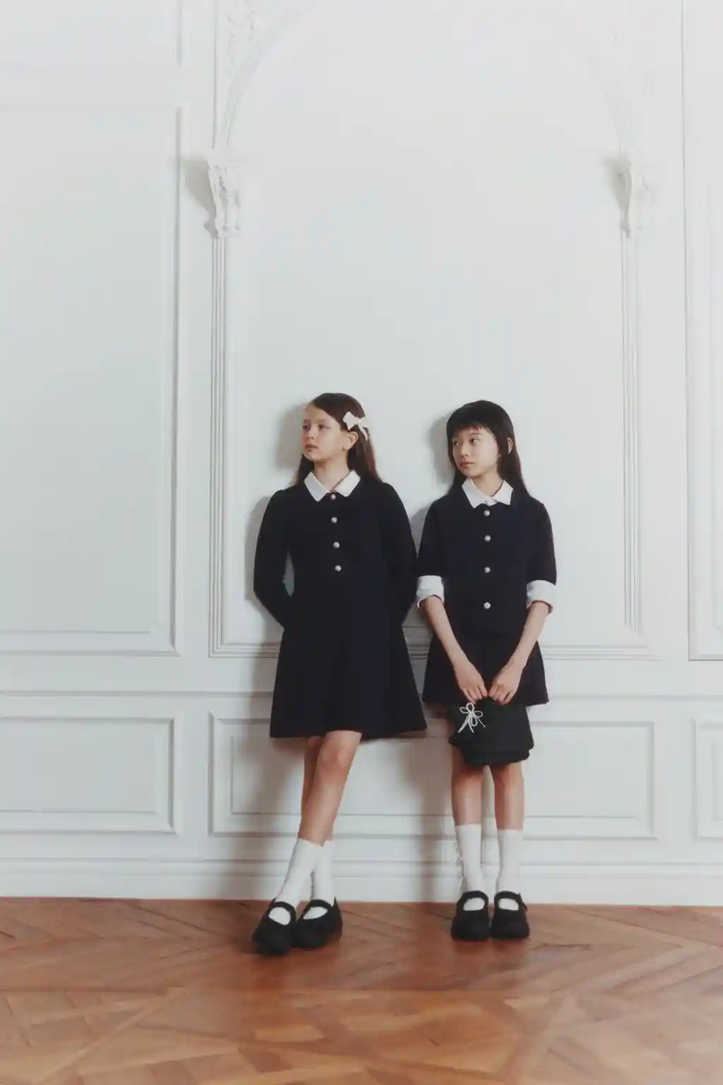 コントラスト襟ワンピースの画像1