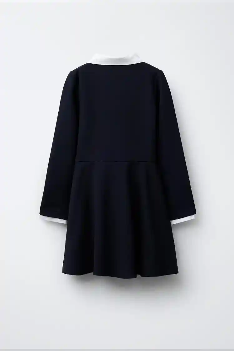 コントラスト襟ワンピースの画像3