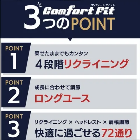 日本育児 ハイバックブースター コンフォートフィットの商品紹介
